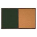 United Visual Products Single Door Radius Corkboard, 36"x36", Bla, UV7002RC-BLACK-APRICOT UV7002RC-BLACK-APRICOT